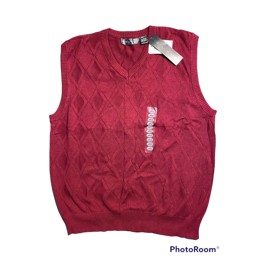 Oscar de la Renta Sweater Vest Argyle Style NWT
